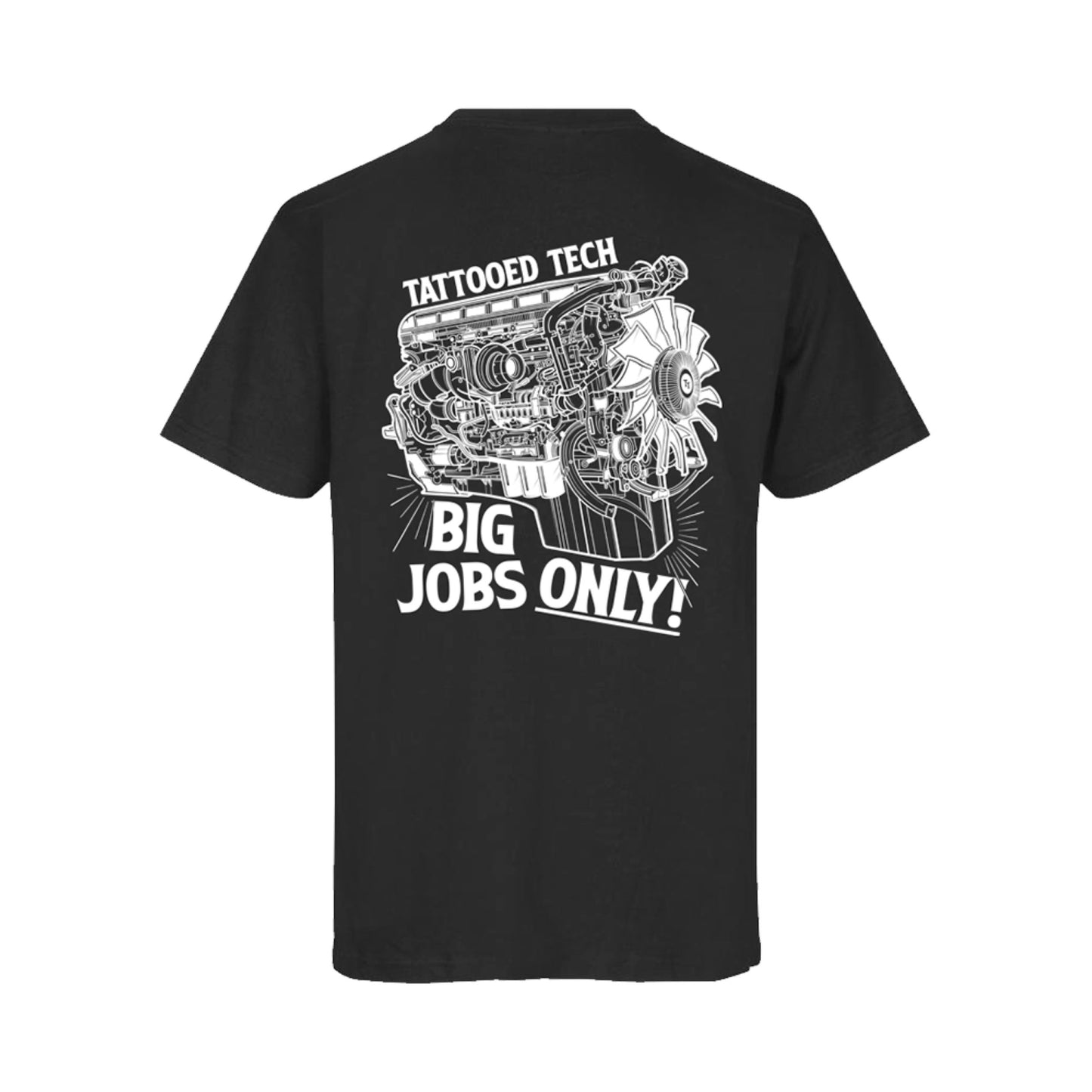 Big Jobs Only Black Tee - Big Lads