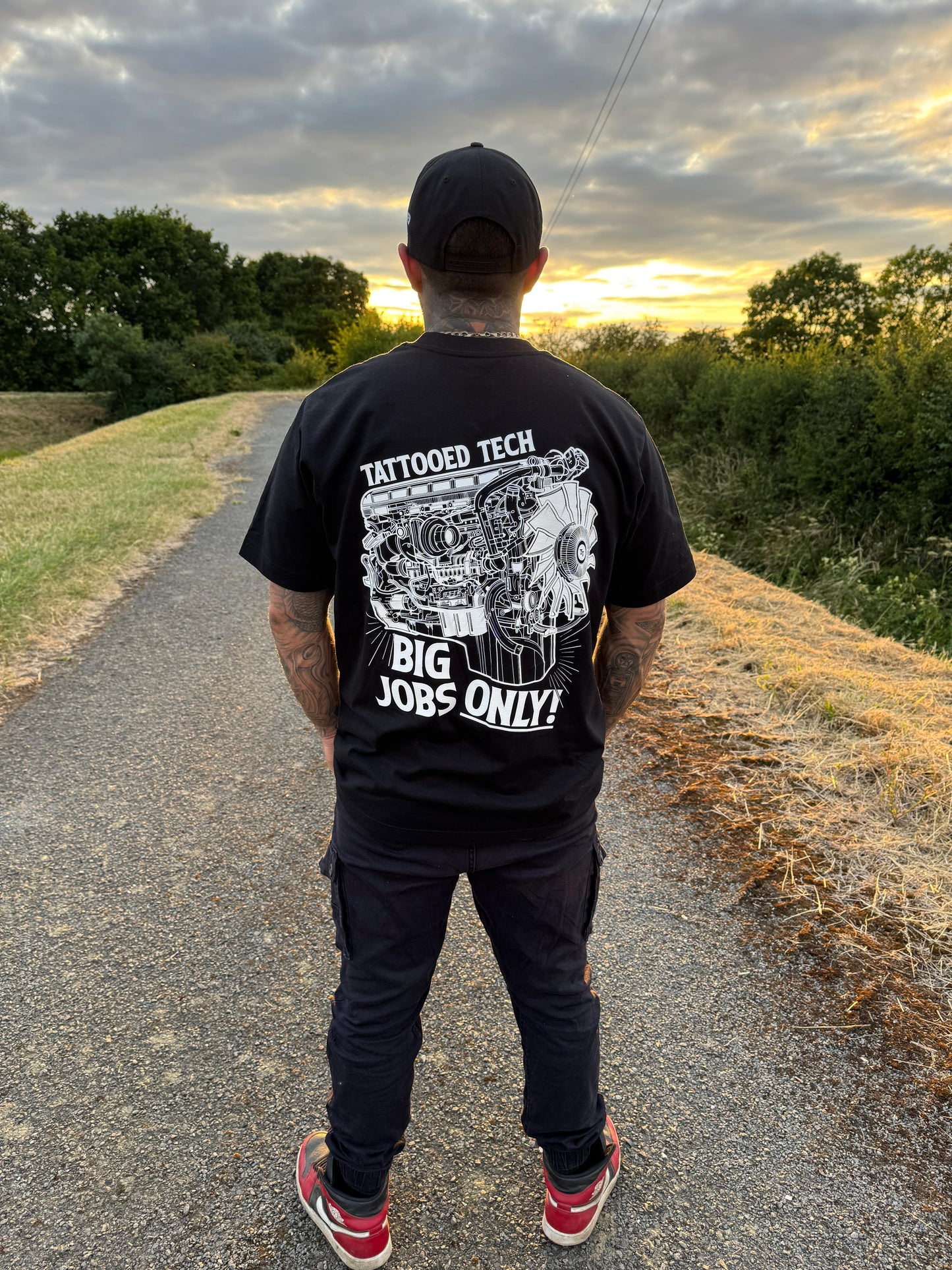 Big Jobs Only Black Tee - Big Lads